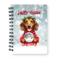 thumbnail image 1 of Hello Welcome Winter Dachshund Holding Snow Globe Snowman Spiral Bound Journal Wiener Dog Lover Gifts Idea 5x7in Spiral Notebook - 13015, 1 of 5
