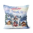 thumbnail image 1 of Hello Welcome Winter The Ski Chinese Crested Snowy Day Pillow Cushion Double Sided Dog Lover Throw Pillow - 13013, 1 of 4