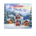 thumbnail image 1 of Hello Welcome Winter The Ski Toy Fox Terrier Snowy Day Tapestry Dog Lover Wall Hanging Backdrop Home Decor - 13013, 1 of 5