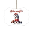 thumbnail image 1 of Hello Winter Alaskan Malamute Football Snowman Welcome Snowy Morning Acrylic Benelux Ornament Alaska Mal Dog Lovers Gifts Home Tree Decor - 01012, 1 of 4