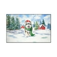 thumbnail image 1 of Hello Winter Alaskan Malamute Frosty Morning Walk Welcome Snowy Christmas Indoor Rug Alaska Mal Dog Lovers Gifts Carpet Living Bed Room Sofa Home Decor - 02018, 1 of 5