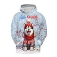 thumbnail image 1 of Hello Winter Alaskan Malamute Smiling in Red Scarf Hat Welcome Christmas All Over Print 3D Hoodie Unisex Merch Hoodies Alaska Mal Dog Lovers Gifts - 00017, 1 of 6