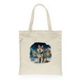 thumbnail image 1 of Hello Winter Alaskan Malamute Welcome Snowy Night Watercolor Vintage Canvas Tote Bag Alaska Mal Dog Lovers Gifts Reusable Shopping Grocery Bag - 01011, 1 of 5