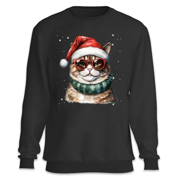 Hello Winter American Shorthair Frosty Morning Walk Welcome Snowy Christmas Sweatshirt Unisex Merch Cat Lover Kitten Owner Gifts - 02018