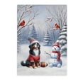 thumbnail image 1 of Hello Winter Bernese Mountain Dog Football Snowman Welcome Snowy Morning Vertical Matte Canvas Poster Berner Lover Gifts Wall Art Home Decor - 01012, 1 of 5
