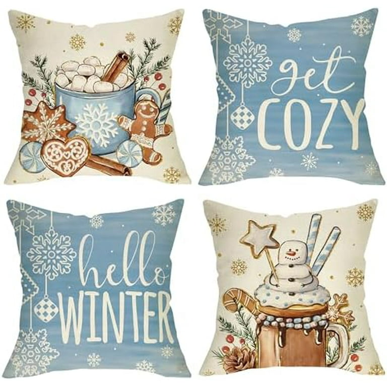 Outdoor winter pillow covers cheap