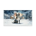 thumbnail image 1 of Hello Winter Boston Terrier Welcome Snowy Night Watercolor Vintage Doormat Gentleman Dog Lover Gifts Indoor Outdoor Welcome Mat - 01011, 1 of 5