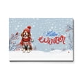 thumbnail image 1 of Hello Winter Brittany Spaniel Smiling in Red Scarf Hat Welcome Christmas Horizontal Matte Canvas Poster Brittany Dog Lover Gifts Idea Wall Art Home Decor - 00017, 1 of 5