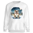 thumbnail image 1 of Hello Winter Bulldog Welcome Snowy Night Watercolor Vintage Sweatshirt Unisex Merch Dog Lover Gifts Idea - 01011, 1 of 6