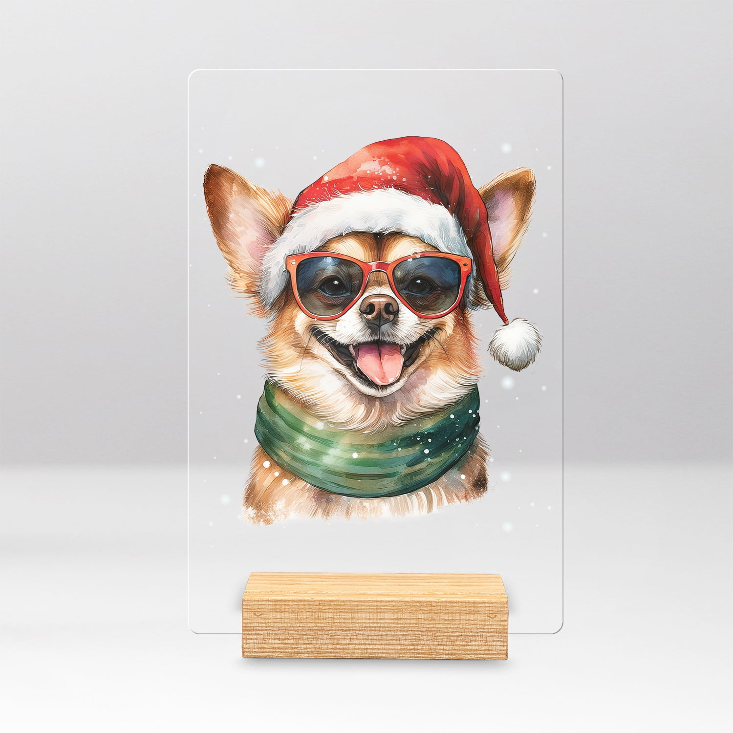 Hello Winter Chihuahua Frosty Morning Walk Snowy Christmas