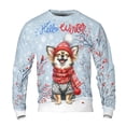 thumbnail image 1 of Hello Winter Chihuahua Smiling in Red Scarf Hat Welcome Christmas All Over Print 3D Sweatshirt Unisex Merch Dog Lover Gifts Idea - 00017, 1 of 6