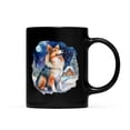 thumbnail image 1 of Hello Winter Collie Welcome Snowy Night Watercolor Vintage Mug Collie Dog Lover Gifts Idea Coffee Tea Cup - 01011, 1 of 4