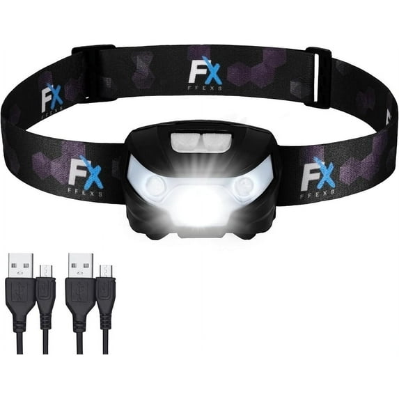 LED Headlamp - Rechargeable Waterproof Head Lamp - Super Bright LED Headlights for Adults - 5 Mode Head Flashlight for Running Hiking