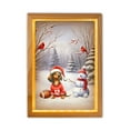 thumbnail image 1 of Hello Winter Dachshund Football Snowman Welcome Snowy Morning Acrylic Plaque with Wood Photo Frame Box Wiener Dog Lover Gifts Idea Light Box - 01012, 1 of 5