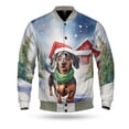 thumbnail image 1 of Hello Winter Dachshund Frosty Morning Walk Welcome Snowy Christmas All Over Print 3D Baseball Jacket Wiener Dog Lover Gifts Idea Bomber Jacket Softball - 02018, 1 of 6