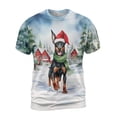 thumbnail image 1 of Hello Winter Doberman Pinscher Frosty Morning Walk Welcome Snowy Christmas All Over Print 3D Shirt Unisex Merch Doberman Dog Lover Gifts - 02018, 1 of 6