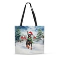thumbnail image 1 of Hello Winter Doberman Pinscher Frosty Morning Walk Welcome Snowy Christmas All Over Print 3D Canvas Tote Bag Doberman Dog Lover Gifts Reusable Handbag - 02018, 1 of 5