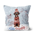 thumbnail image 1 of Hello Winter Doberman Pinscher Smiling in Red Scarf Hat Welcome Christmas Pillow Cushion Double Sided Doberman Dog Lover Gifts Throw Pillow - 00017, 1 of 4