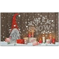 thumbnail image 1 of Hello Winter Door Mat Outdoor Front for Door,Gnome Snowflakes Let it Snow Holiday Welcome Doormat,Christmas Xmas Floor Rug for Porch Entrance Farmhouse Decor 30" x 17", 1 of 6