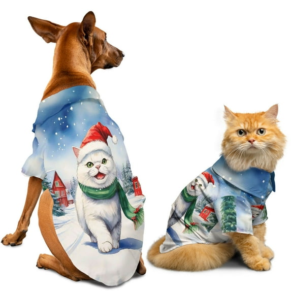 Hello Winter Exotic Shorthair Frosty Morning Walk Welcome Snowy Christmas Hawaiian Summer Shirt for Small Medium Large Dog Cat Cat Lover Kitten Owner Gifts - 02018