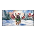 thumbnail image 1 of Hello Winter French Bulldog Frosty Morning Walk Welcome Snowy Christmas Desk Mat Full Keyboard Mouse Pad Dog Lover Gifts Large Mousepad - 02018, 1 of 5