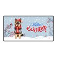 thumbnail image 1 of Hello Winter German Shepherd Smiling in Red Scarf Hat Welcome Christmas Desk Mat Full Keyboard Mouse Pad Alsatian Dog Lover Gifts Large Mousepad - 00017, 1 of 5