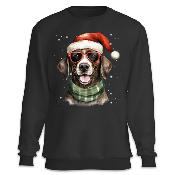 Hello Winter German Shorthaired Pointer Frosty Morning Welcome Snowy Christmas Sweatshirt Unisex Merch GSP Lover Dog Gift - 02018