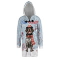 thumbnail image 1 of Hello Winter German Shorthaired Pointer Smiling in Red Scarf Hat Welcome Christmas All Over Print 3D Hooded Duffle Toggle Coat GSP Lover Dog Gift - 00017, 1 of 6