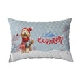 thumbnail image 1 of Hello Winter Goldendoodle Smiling in Red Scarf Hat Welcome Christmas Quilt Pillowcase Doodle Dog Lover Gifts Idea Throw Pillow Cover Bed Home Decor - 00017, 1 of 5