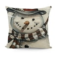 thumbnail image 1 of Hello Winter Gray Decorative Throw Pillow Covers, Truck Porch Outdoor Home Decor, Wreath Gloves White Stripe Holiday Seasonal Couch Cushion Case, 1 of 5