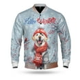 thumbnail image 1 of Hello Winter Labrador Retriever Smiling in Red Scarf Hat Welcome Christmas All Over Print 3D Baseball Jacket Lab Dog Lover Gifts Bomber Jacket Softball - 00017, 1 of 6