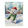thumbnail image 1 of Hello Winter Maltese Frosty Morning Walk Welcome Snowy Christmas Cozy Fleece Blanket Maltese Dog Lover Gifts Idea Warm Soft Throw Blanket - 02018, 1 of 5