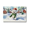 thumbnail image 1 of Hello Winter Maltese Frosty Morning Walk Welcome Snowy Christmas Horizontal Matte Canvas Poster Maltese Dog Lover Gifts Idea Wall Art Home Decor - 02018, 1 of 5