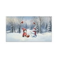 thumbnail image 1 of Hello Winter Manx Football Snowman Welcome Snowy Morning Doormat Cat Lover Kitten Owner Gifts Indoor Outdoor Welcome Mat - 01012, 1 of 5