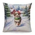 thumbnail image 1 of Hello Winter Miniature American Shepherd Frosty Morning Welcome Snowy Christmas Pillowcase Double Sided MAS Dog Lover Gifts Pillow Case Covers - 02018, 1 of 3