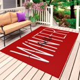 thumbnail image 1 of Hello Winter Outdoor Rug 5x7 Ft, Non Slip Washable Area Rug, Red Merry Christmas New Year Patio Rugs Carpet Runner, Large Floor Mat for Indoor/Outdoor Deck Porch Camping, 1 of 8