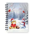 thumbnail image 1 of Hello Winter Persian Football Snowman Welcome Snowy Morning Spiral Bound Journal Cat Lover Kitten Owner Gifts 5x7in Spiral Notebook - 01012, 1 of 5