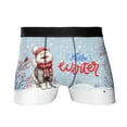 thumbnail image 1 of Hello Winter Persian Smiling in Red Scarf Hat Welcome Christmas All Over Print Boxer Briefs Underwear for Men Dad Cat Lover Kitten Owner Gifts - 00017, 1 of 6