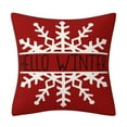 thumbnail image 1 of Hello Winter Pillow Covers Snowflake Christmas Pillow Covers Farmhouse Cushion Cases for Home Decor Sofa Couch Living Room 18X18 Inch, 1 of 1