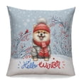 thumbnail image 1 of Hello Winter Pomeranian Smiling in Red Scarf Hat Welcome Christmas Pillowcase Double Sided Pom Dog Lover Gifts Pillow Case Covers - 00017, 1 of 3