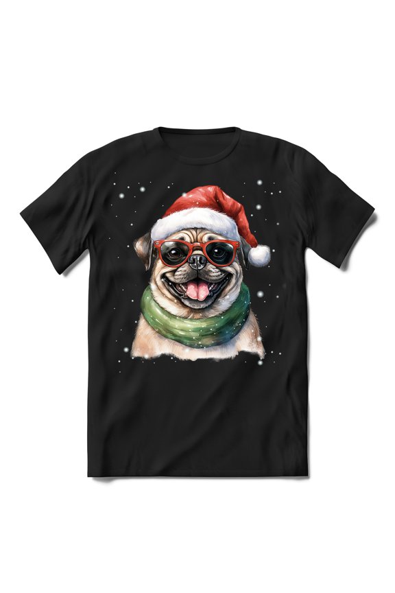 Hello Winter Pug Frosty Morning Walk Welcome Snowy Christmas Shirt T-shirt Unisex Merch Dog Lover Gifts - 02018