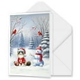 thumbnail image 1 of Hello Winter Ragdoll Football Snowman Welcome Snowy Morning 5x7in Folded Greeting Card Cat Lover Kitten Owner Gifts Idea Single Note Card with Envelope - 01012, 1 of 5