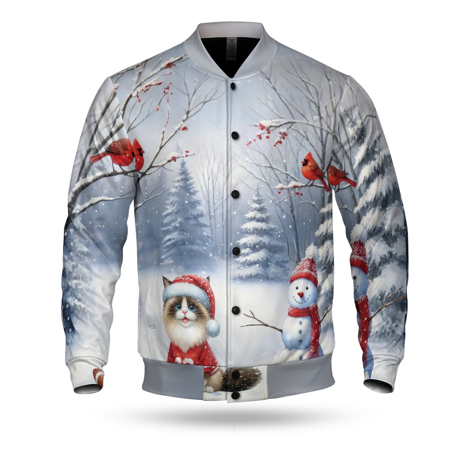 Hello Winter Ragdoll Football Snowman Welcome Snowy Morning All Over ...