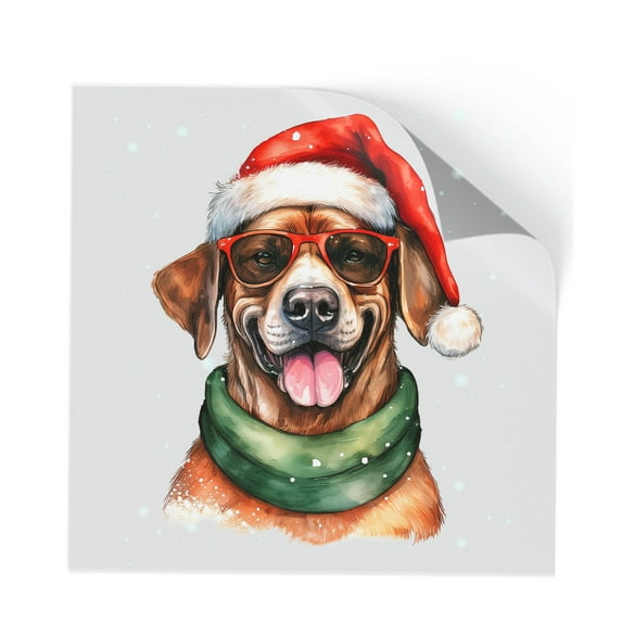 Hello Winter Rhodesian Ridgeback Frosty Morning Walk Welcome Snowy Christmas Cutout Transfer Sticker Ridgebacks Dog Lover Gifts Transparent Decal Art Decor - 02018