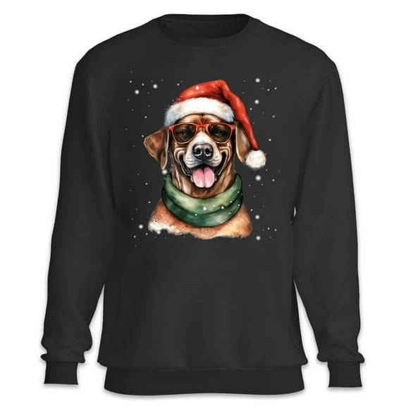 Hello Winter Rhodesian Ridgeback Frosty Morning Walk Welcome Snowy Christmas Sweatshirt Unisex Merch Ridgebacks Dog Lover Gifts - 02018