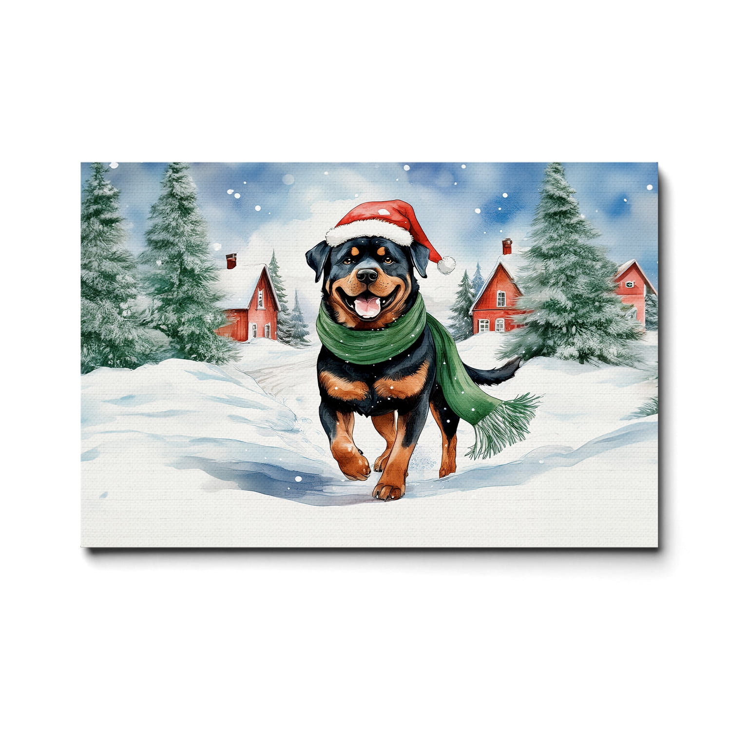 Hello Winter Rottweiler Frosty Morning Walk Welcome Snowy Christmas ...