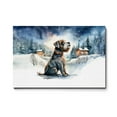 thumbnail image 1 of Hello Winter Schnauzer Welcome Snowy Night Watercolor Vintage Horizontal Matte Canvas Poster Miniature Schnauzer Dog Lover Wall Art Home Decor - 01011, 1 of 5