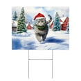 thumbnail image 1 of Hello Winter Scottish Fold Frosty Morning Walk Welcome Snowy Christmas Yard Sign Cat Lover Kitten Owner Gifts Outdoor Home Lawn Garden Porch Decor - 02018, 1 of 5
