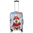 thumbnail image 1 of Hello Winter Shiba Inu Smiling in Red Scarf Hat Welcome Christmas Travel Luggage Cover Shibas Dog Lovers Gifts Idea Suitcase Dust Protective Decor - 00017, 1 of 5