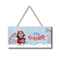 thumbnail image 1 of Hello Winter Shih Tzu Smiling in Red Scarf Hat Welcome Christmas Landscape Wood Sign Lion Dog Lover Gifts Hanging Wall Home Decor - 00017, 1 of 5